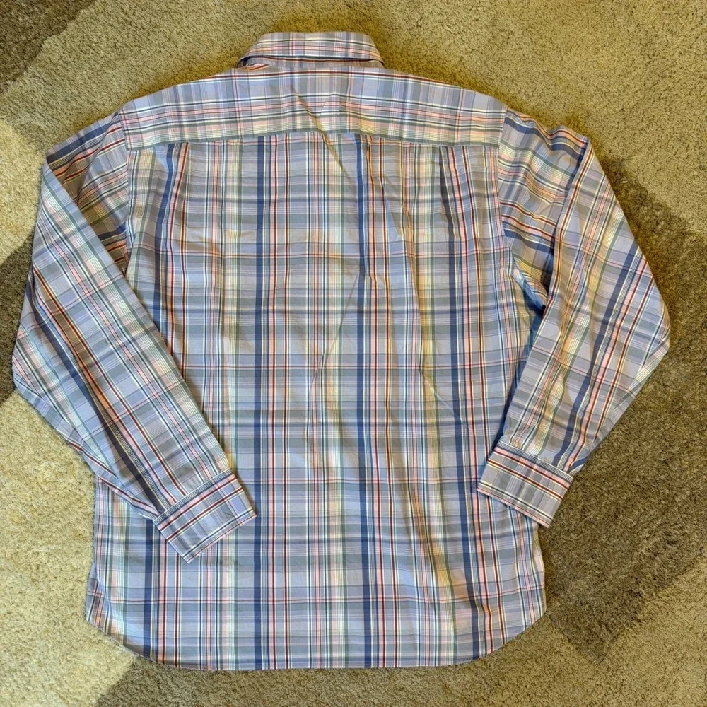 J.Crew Mens Plaid Button Down Shirt Blue Purple Red Long Sleeve Size M - Picture 5 of 8